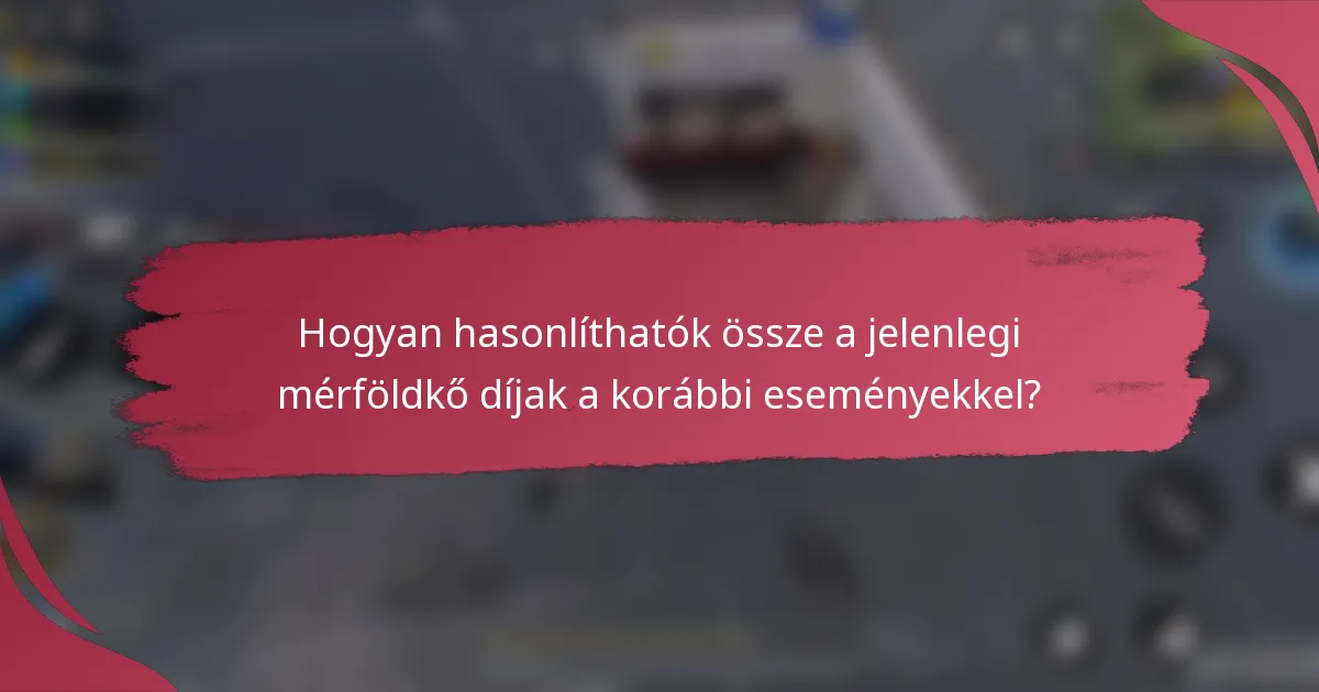 Hogyan hasonlíthatók össze a jelenlegi mérföldkő díjak a korábbi eseményekkel?